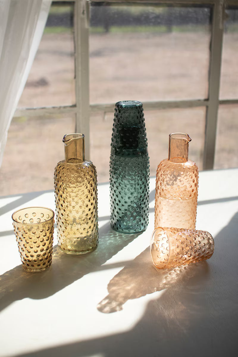 Monogramme No. 29 Bubble Glass Carafe with Tumbler