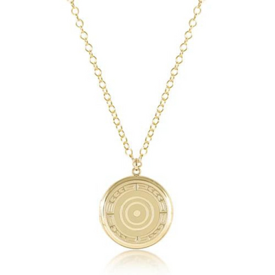 16" NECKLACE GOLD - CHERISH LARGE GOLD LOCKET