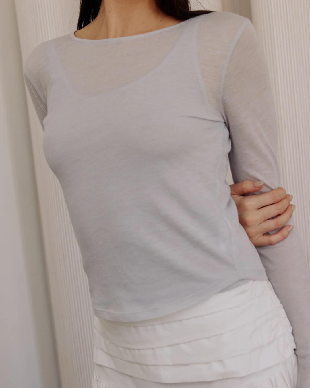 Cassea Knit Scoop Neck Top