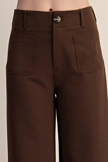 Colette Cropped Wide-Leg Stretchy Pants