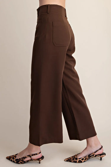 Colette Cropped Wide-Leg Stretchy Pants