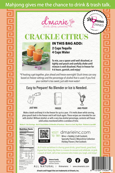 Crackle Citrus Cocktail Slush Mix by D'Marie