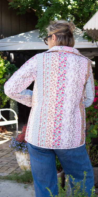 Quilted Quilted Snap Jacket - Paige Patchwork Stripe