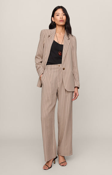 Dimitri Striped Trouser - Soft Ecru