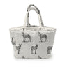 Donkey Icon Linen/Black Quilted Handbag
