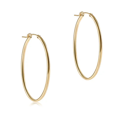 OVAL GOLD 1" HOOP - SMOOTH