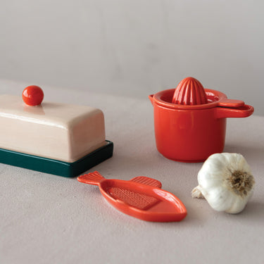 Fish Stoneware Garlic/Ginger Graters