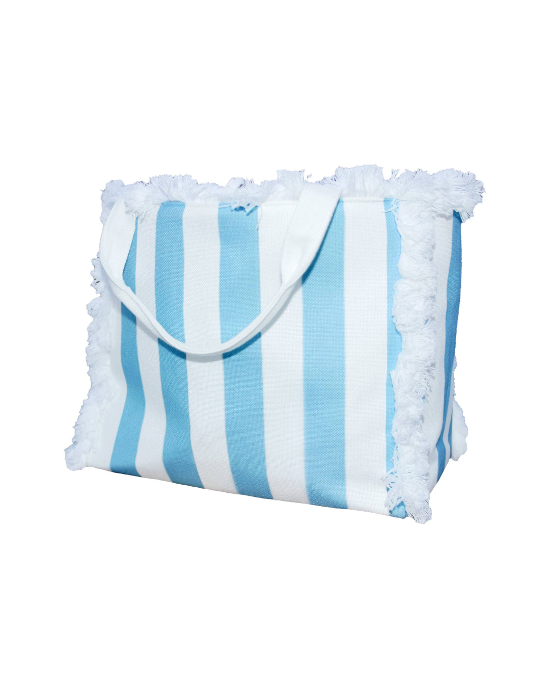 Fringe Tote Cabana Stripe (Pink or Blue)