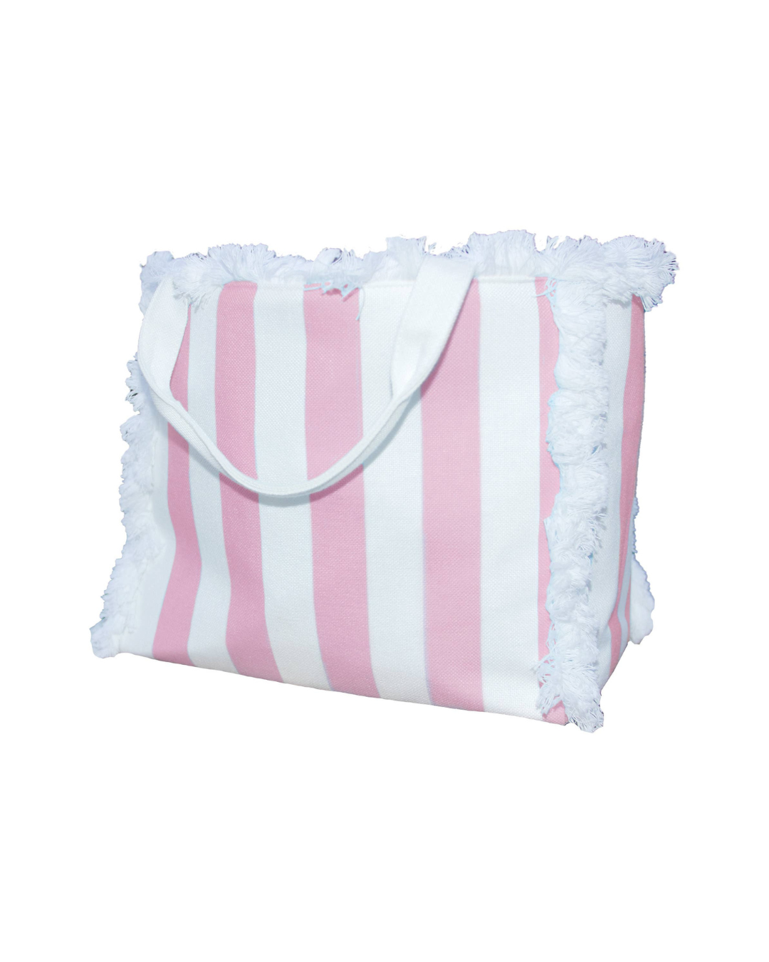 Fringe Tote Cabana Stripe (Pink or Blue)