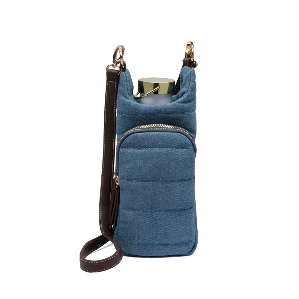 HydroBag in Denim Canvas with Vegan Leather Strap