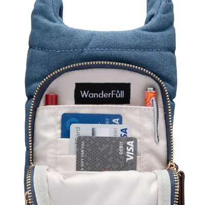 HydroBag in Denim Canvas with Vegan Leather Strap