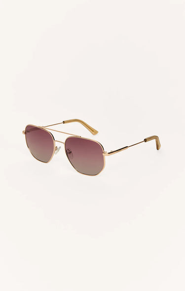 Highway Rose Gold - Gradient Polarized Sunglasses by Z Supply