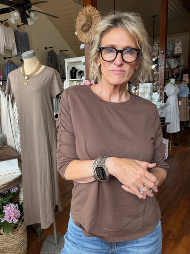 Julia Top in Brown by Dylan