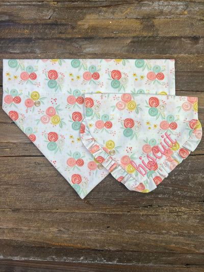 Fresh As Spring Floral Dog Bandana