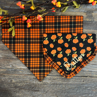 Fall Plaid Dog Bandana