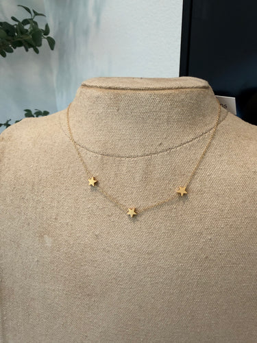 Triple Petitie Star Necklace by CV Designs