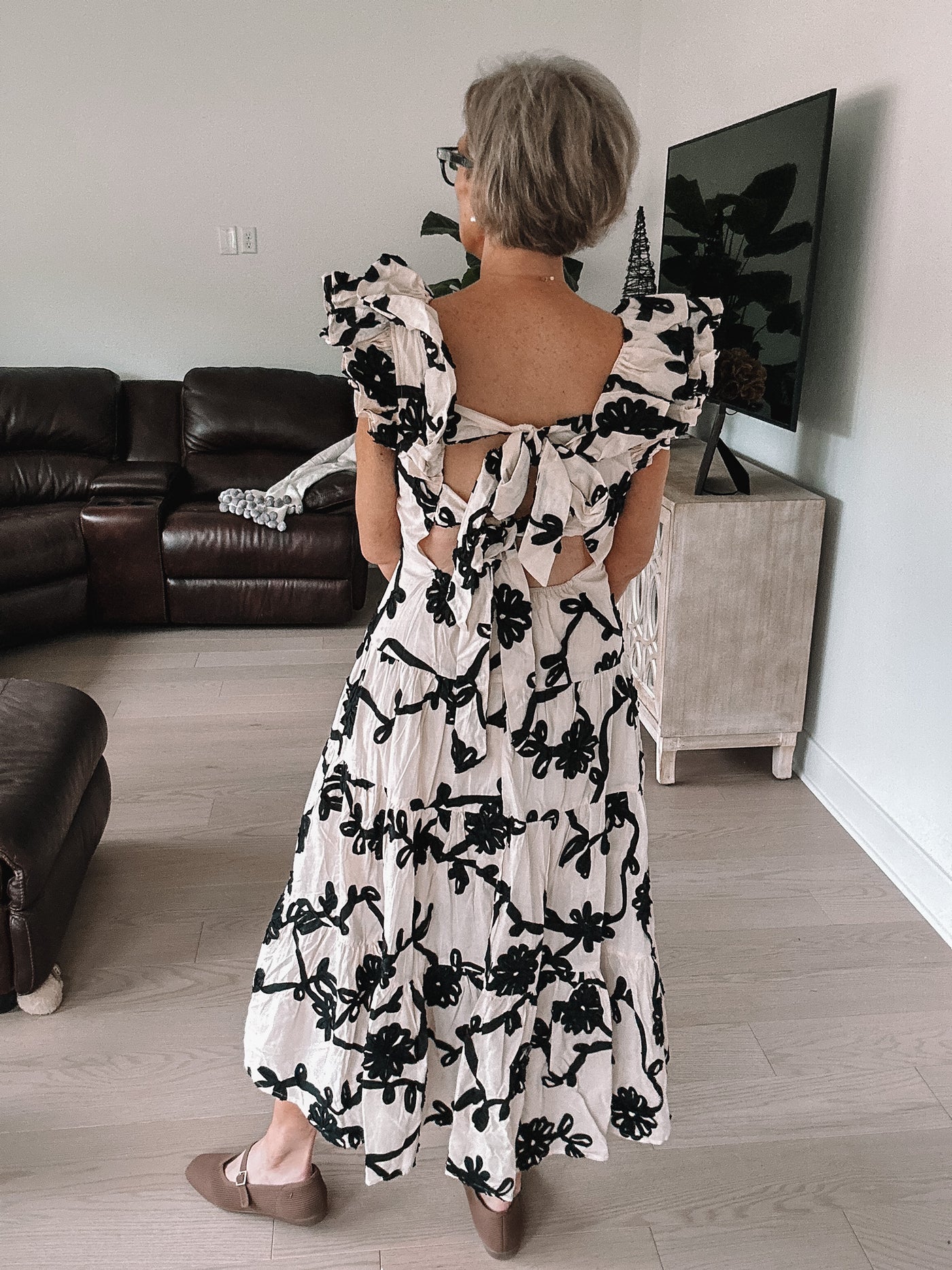 Bobbie Embroidered Floral Midi Dress