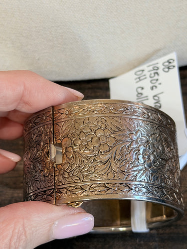 1950s Hinged Bracelet (copper tone)