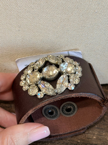 1930s Leather Cuff Brooch