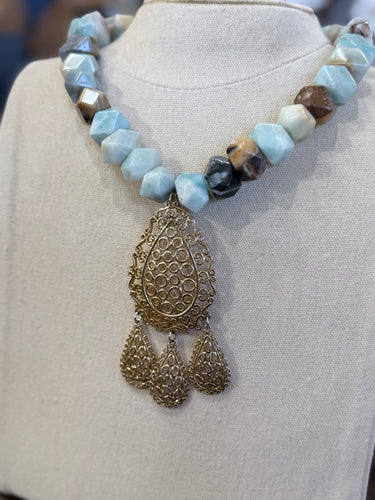 1960s/1970s Pendant Amazonite Necklace