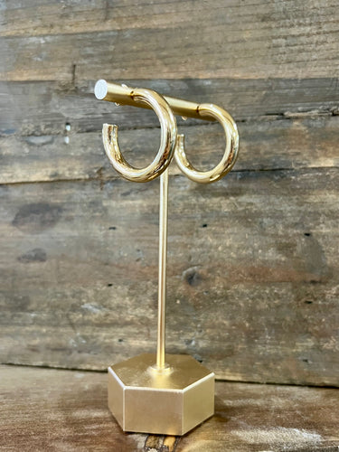 Polished Gold Hoops