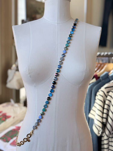 Tova Crystal Belt in Blue Mix