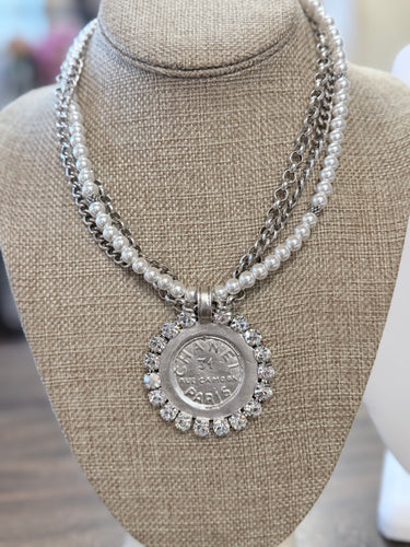 Lauren Multi Strand w/Pearls Fashion Lover Necklace (multi colors)