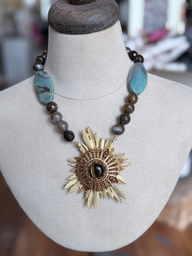 1960s Brooch/1960s multi necklace by569