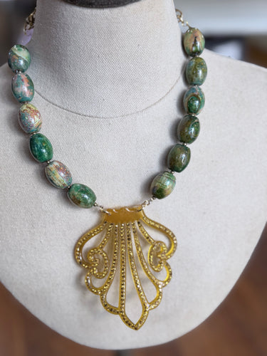 1940s tiara/1960s Agate Necklace by556