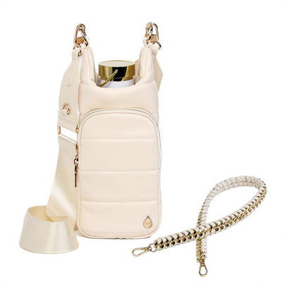 Ivory Vegan Leather HydroBag® with Strap Bundle