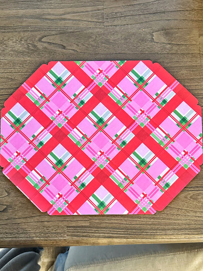 Holiday Plaid Cut Paper Placemat