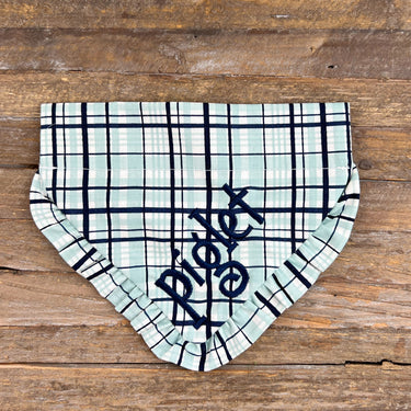 Robin Egg Blue Plaid Dog Bandana