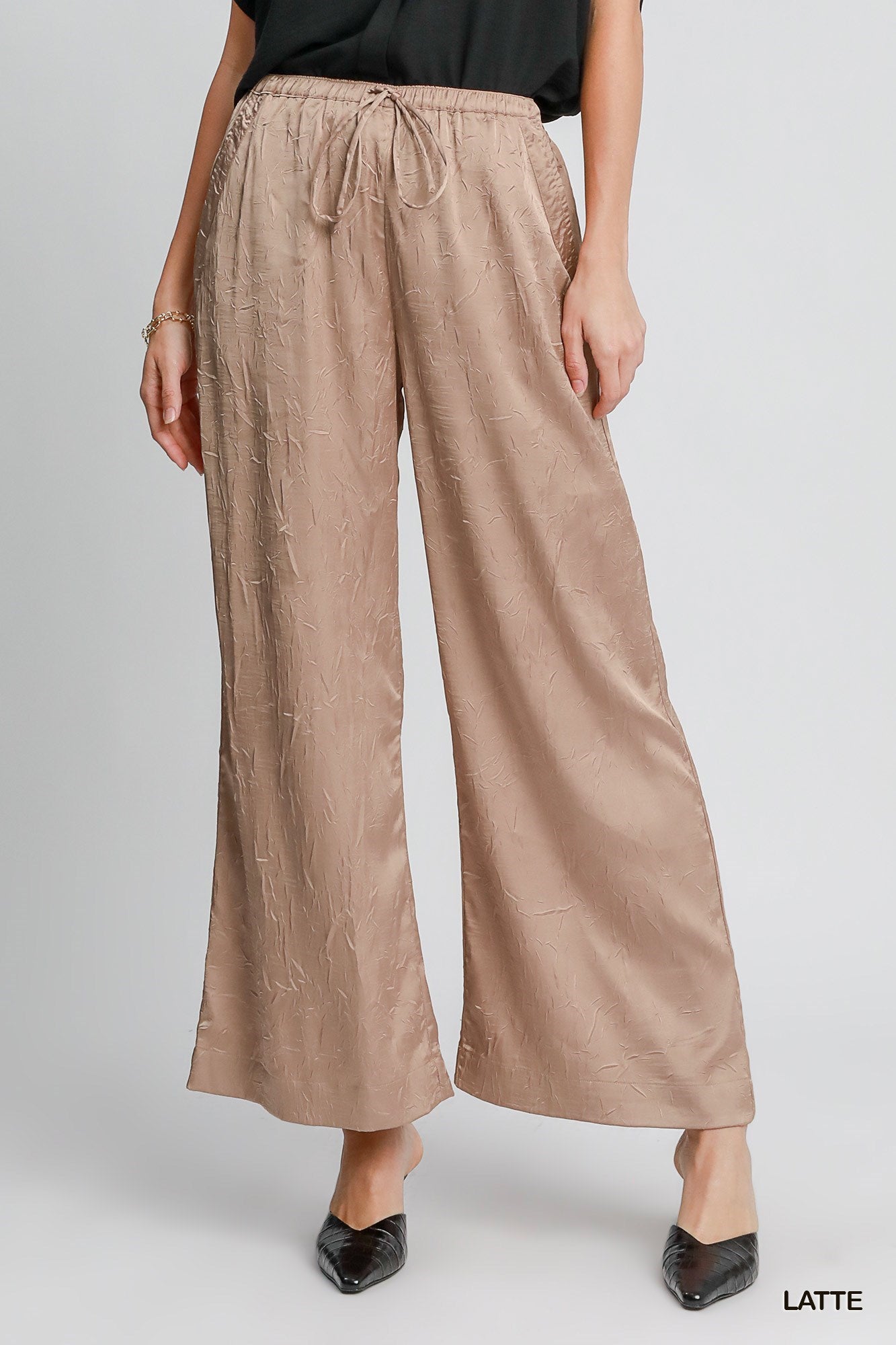 Florence Wrinkled Wide Leg Pants