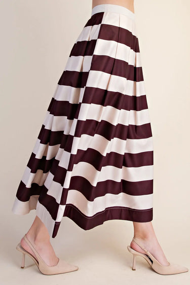 Kyleigh Tiered Stripe Maxi Skirt
