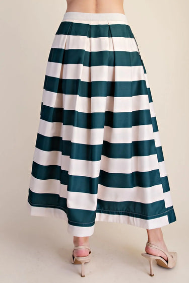 Kyleigh Tiered Stripe Maxi Skirt