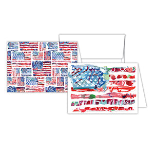 Petite Note Combo- USA Flag Red Stripes