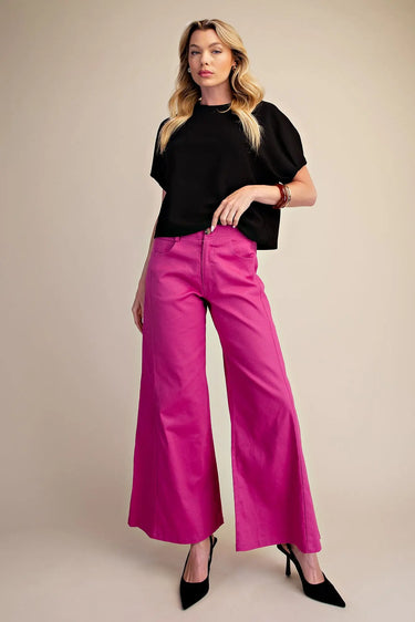 Leilani Magenta Wide-Leg Trousers