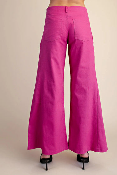 Leilani Magenta Wide-Leg Trousers