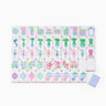 mahjong tiles in pastel colors