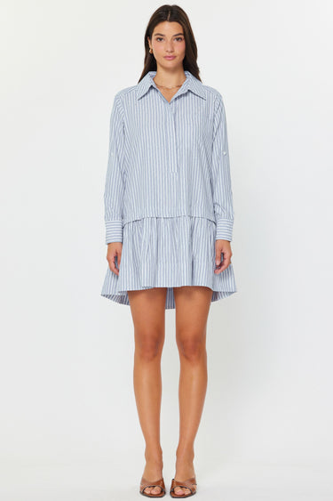 Luna Striped Drop Waist Mini Dress