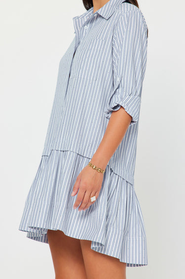 Luna Striped Drop Waist Mini Dress