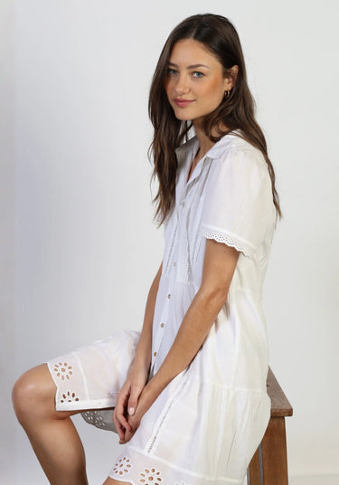 Malia Dress in White by Dylan