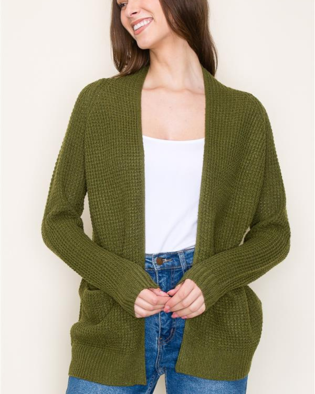 Marianna Waffle Textured Cardigan