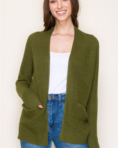 Marianna Waffle Textured Cardigan