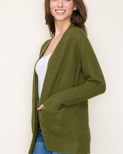 Marianna Waffle Textured Cardigan