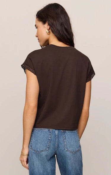 Marika Lace Trim Muscle Tee  by Z Supply