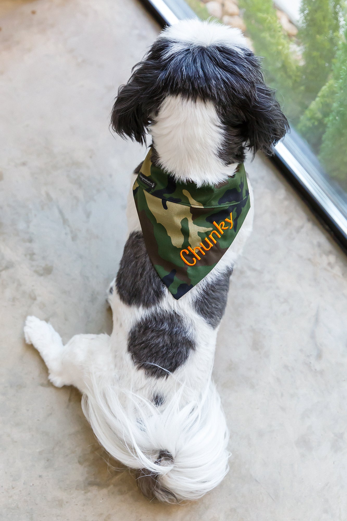 Fall Grey Plaid Dog Bandana