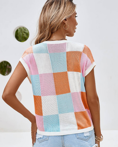 Norris Color Block Sleeveless Sweater