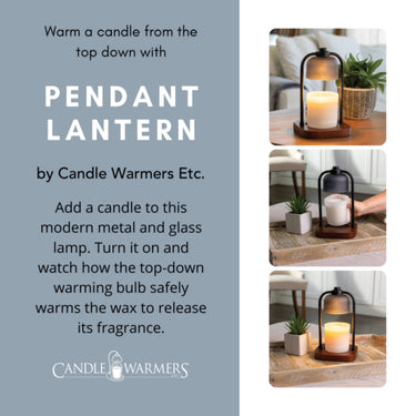 Pendant Candle Warmer Lantern Black