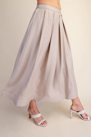 Josephine Pleated Midi Skirt